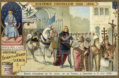 Entrée triomphale de Louis IX à Damiette, Égypte, Septième Croisade, 6 juin 1249 - European School